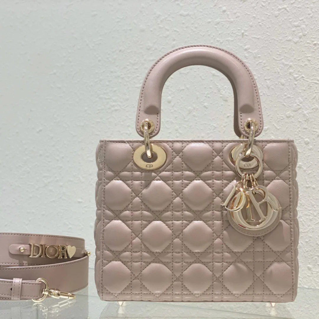 Dior Lady Light Pink Handbag 20 cm product view 1