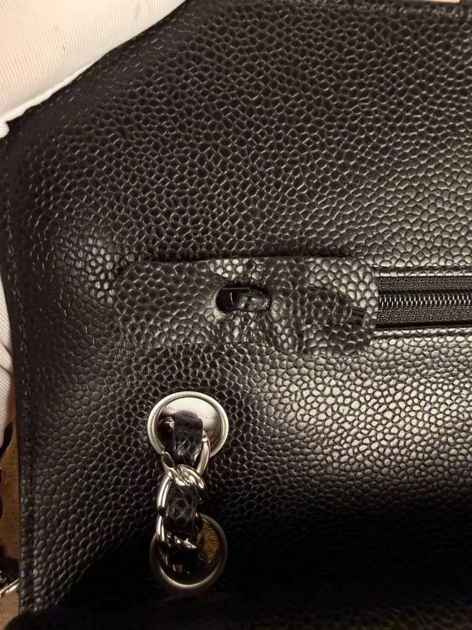 Chanel Classic Flap Medium 25 Black Silver Hardware Bag product view 5