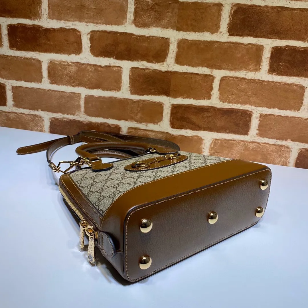Gucci GG Supreme Canvas Horsebit 1955 Small Top Handle Bag product view 8
