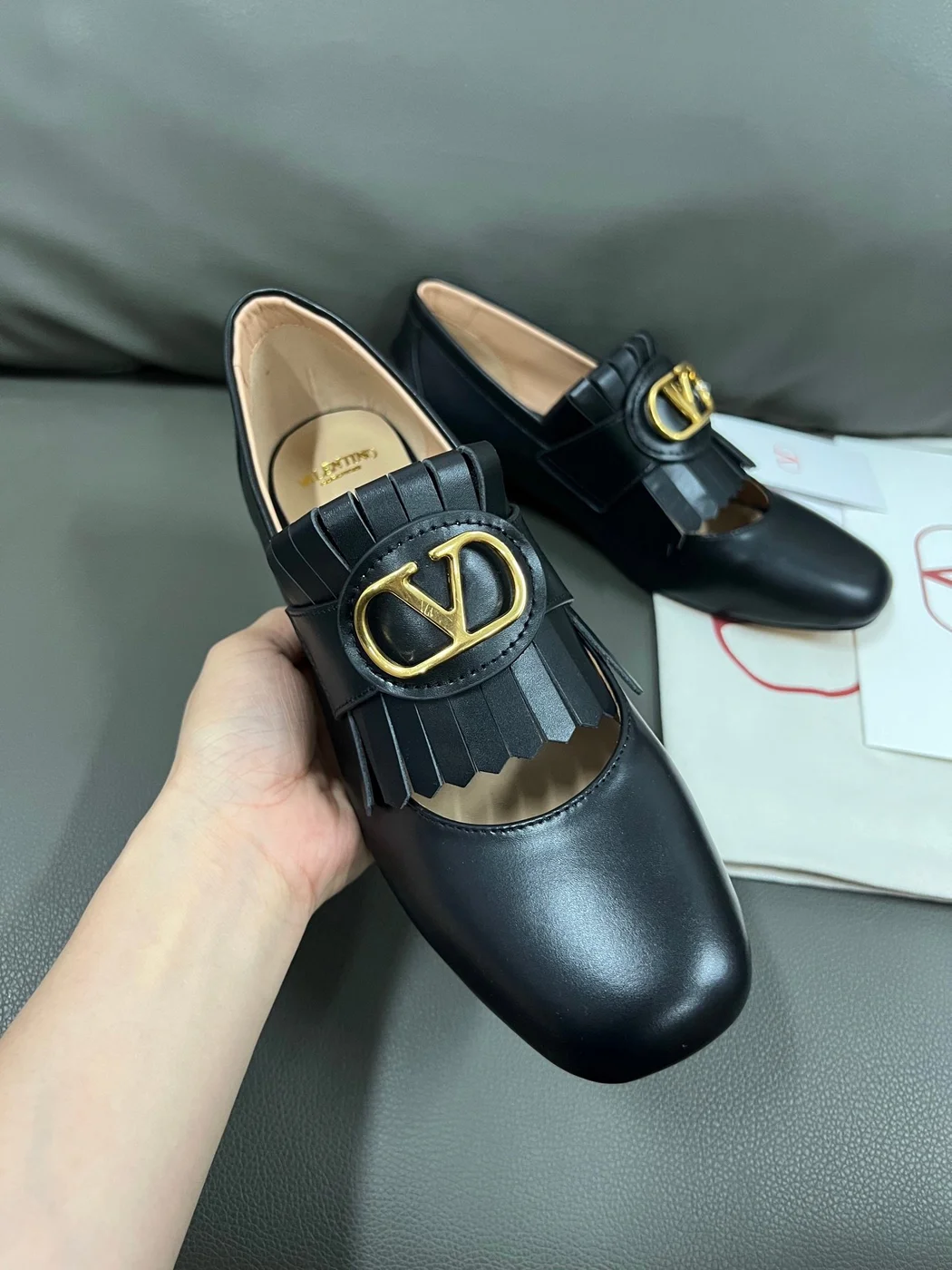 Valentino Women Black Leather Heels product view 5