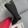 Valentino Women Black Leather Tall Boots product view 5