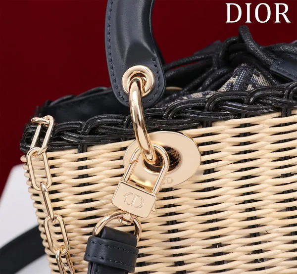 Dior D-Joy Lady Wicker Handbag 22 cm product view 4