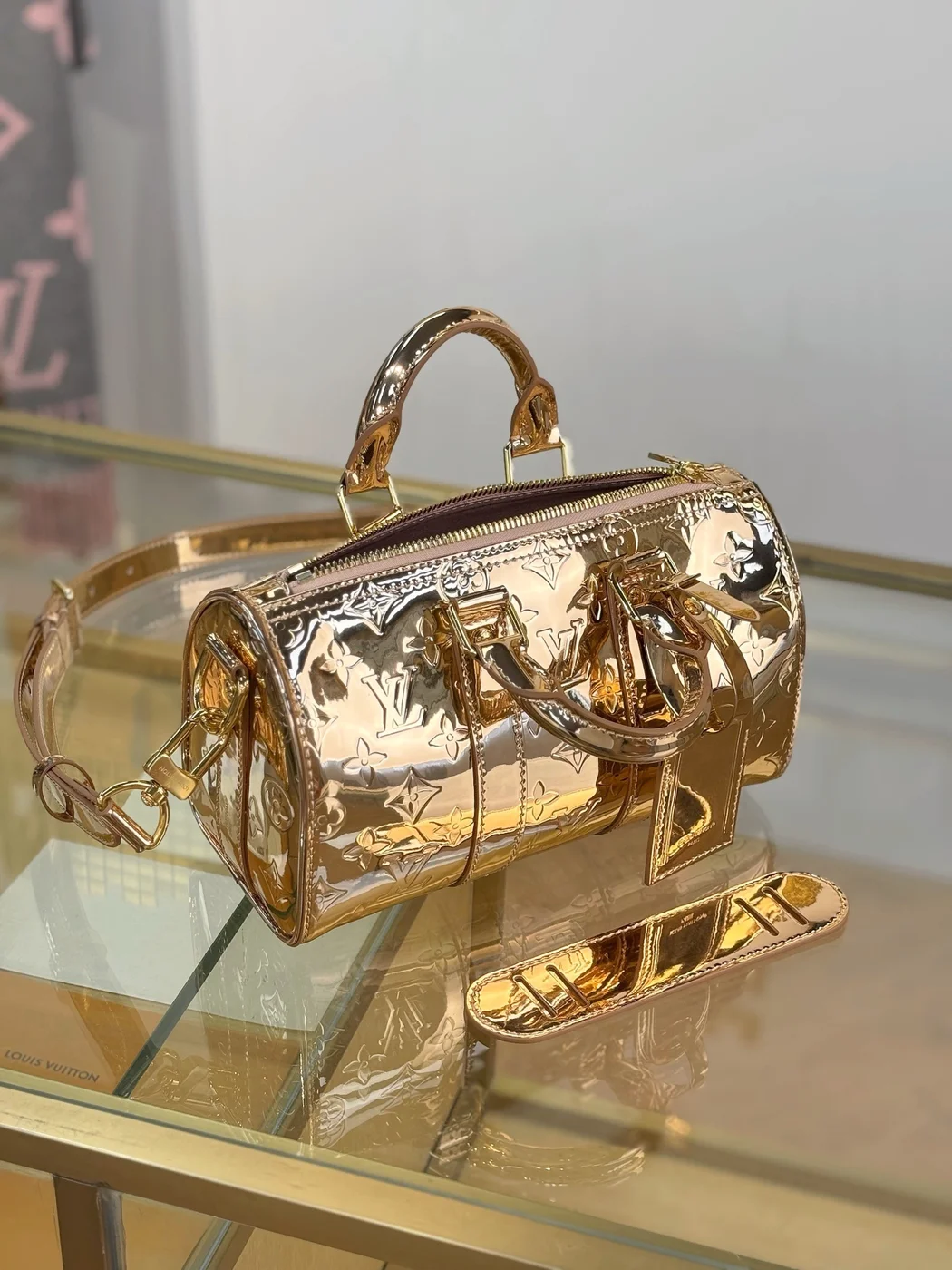 Louis Vuitton Limited Edition Gold Monogram Miroir Speedy 30 bag product view 5
