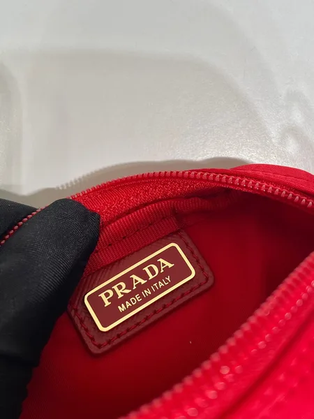 Prada Clutch 12 In Passion Red Re-Nylon product view 5