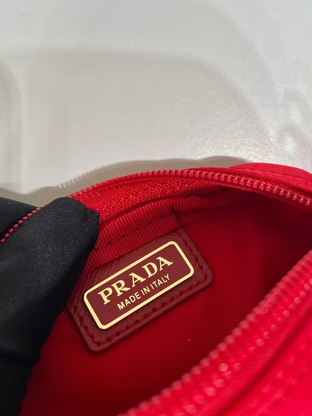 Prada Clutch 12 In Passion Red Re-Nylon product view 5