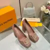 Louis Vuitton Women Pink Leather Quilted Block Heels product view 5