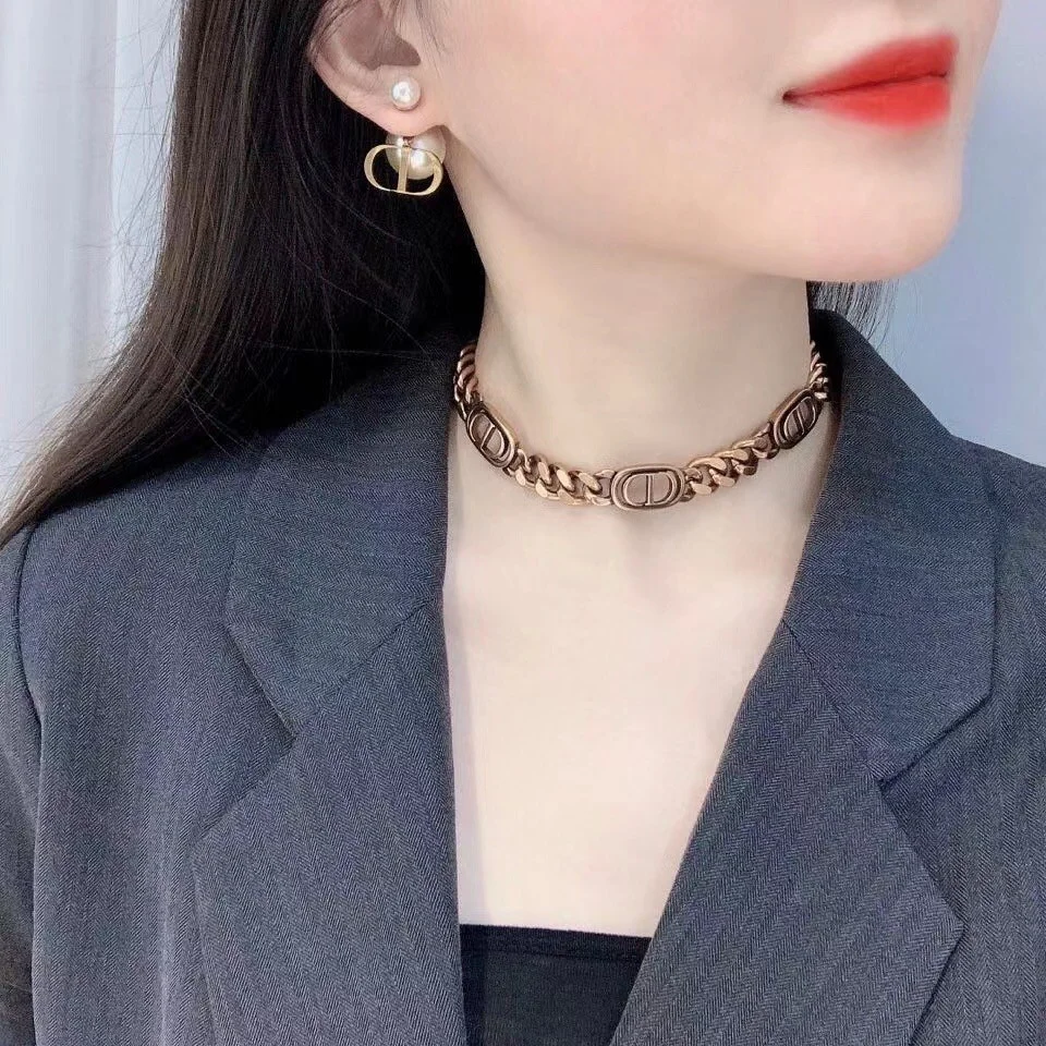 Dior Tribales Earrings In Antique Gold-Finish Metal and White Resin Pearl-Effect Details product view 6