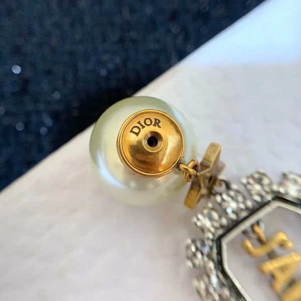 Dior Tribales Earrings In Antique Gold-Tone and Palladium-Finish Metal product view 4