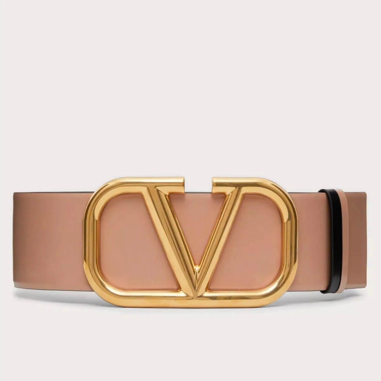 Valentino VLogo Reversible Belt 70mm in Beige and Black Calfskin product view 1