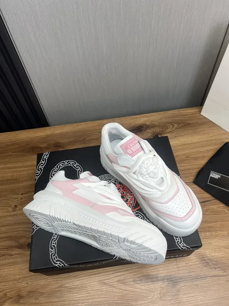 Versace Leather Sneakers White Pink product view 6
