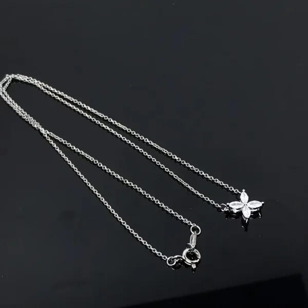 Tiffany  Co. Victoria Flower Pendant Necklace Silver-Tone product view 5