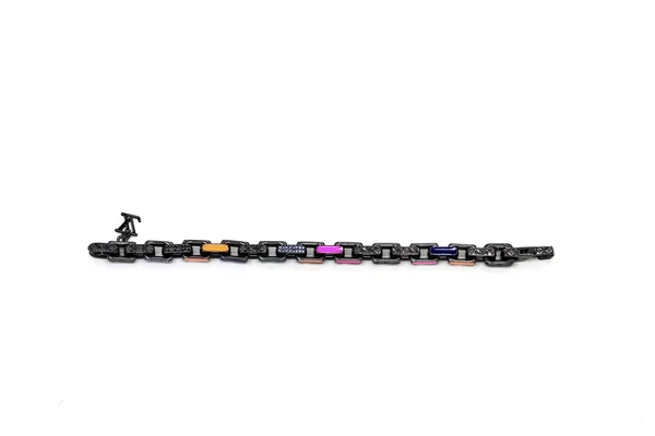 Louis Vuitton Color Enamel Monogram Link Bracelet Black with Multicolor Accents product view 8