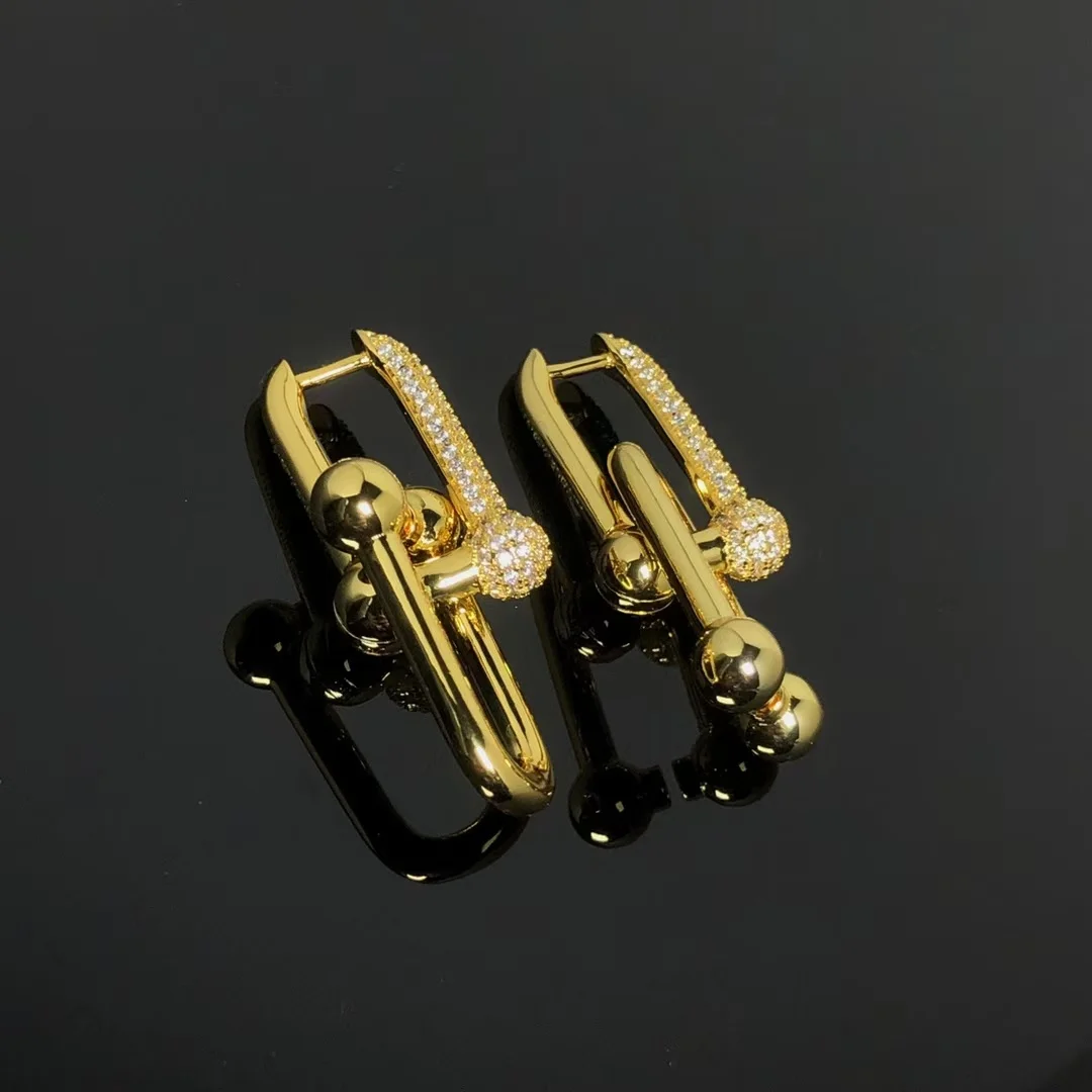 Tiffany  Co. HardWear Pavé-Effect Central Link Earrings Gold-Tone product view 3