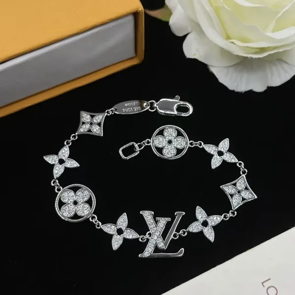 Louis Vuitton Filled Pavé Sun Star LV Charm Bracelet Silver-Tone product photo