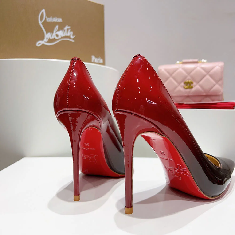 Christian Louboutin Kate Patent Pumps Burgundy product view 8