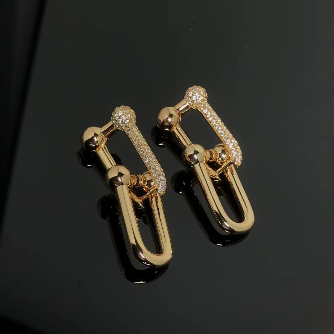 Tiffany  Co. HardWear Pavé-Effect Central Link Earrings Rose-Tone product view 1