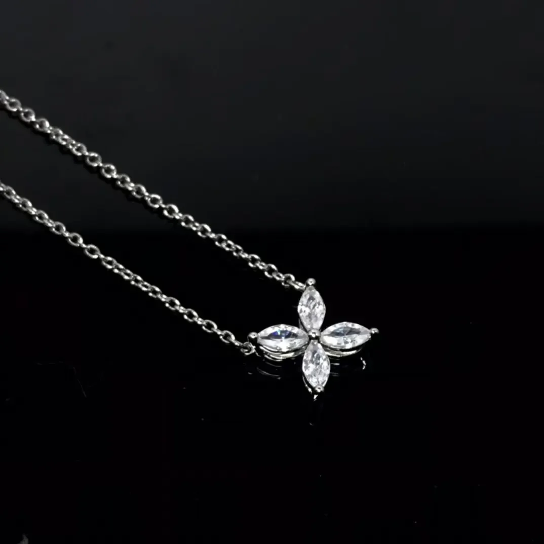 Tiffany  Co. Victoria Flower Pendant Necklace Silver-Tone product view 1
