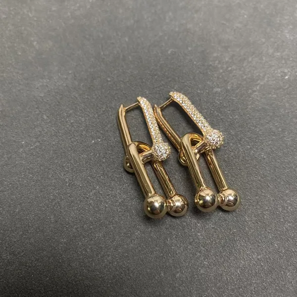 Tiffany  Co. HardWear Pavé-Effect Central Link Earrings Gold-Tone product photo