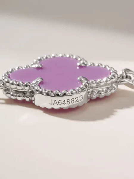 Van Cleef  Arpels Alhambra Purple Clover and Silver-Tone Knot Bracelet product view 10