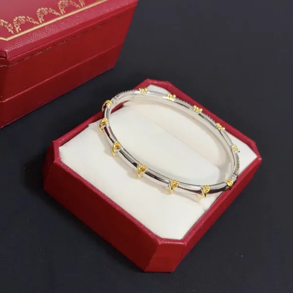 Cartier Two-Tone Beaded Bangle Bracelet product view 7