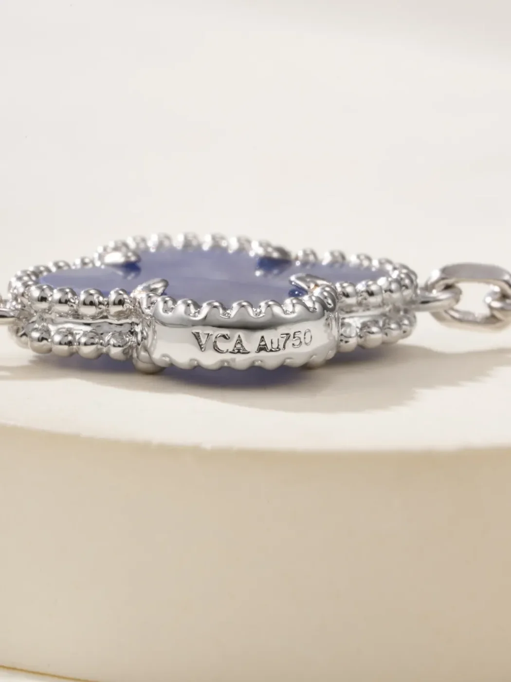 Van Cleef  Arpels Alhambra Blue Five-Clover Silver-Tone Bracelet product view 7