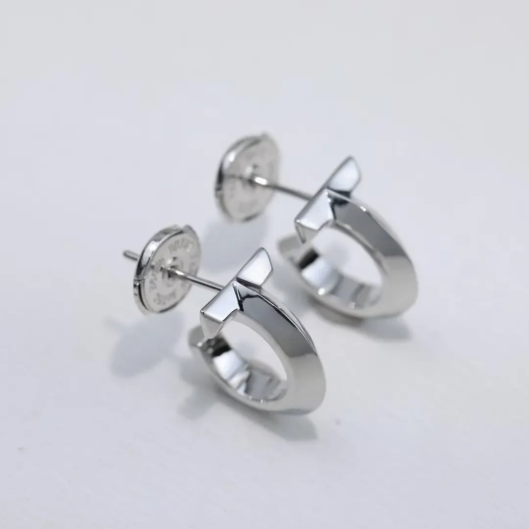 Tiffany  Co. T1 Hoop Earrings Silver-Tone product view 1
