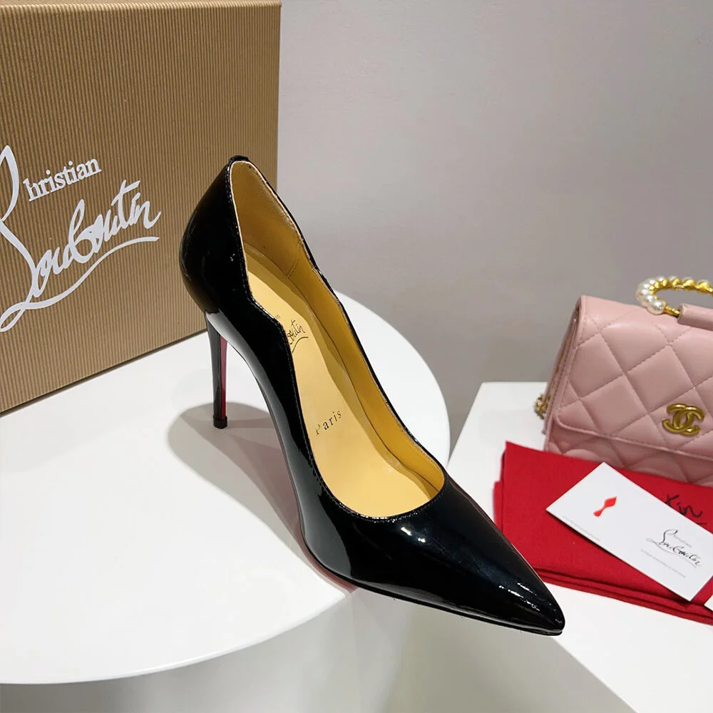 Christian Louboutin Hot Chick Scalloped Patent Pumps Black product view 5