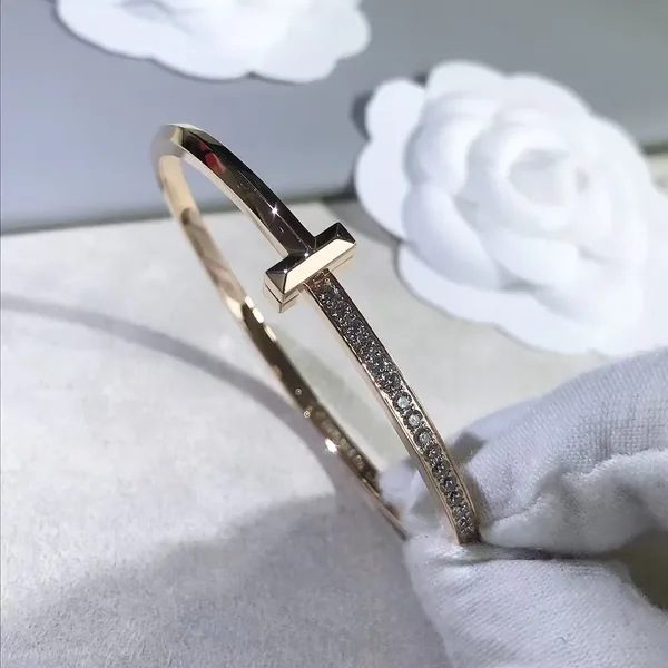Tiffany  Co. T1 Narrow Half Pavé-Effect Hinged Bangle Two-Tone product view 8