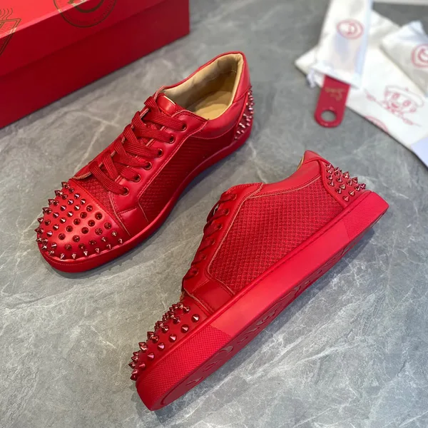 Christian Louboutin Vieira 2 Studded Sneakers Red product view 2