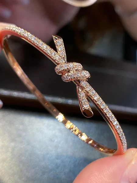 Tiffany  Co. Knot Full Pavé-Effect Bangle Rose-Tone product photo