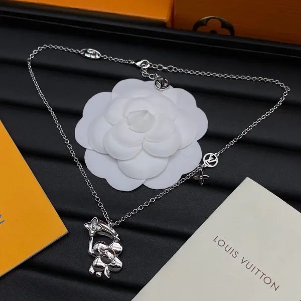 Louis Vuitton Rabbit Blossom Pendant Necklace Silver-Tone product photo