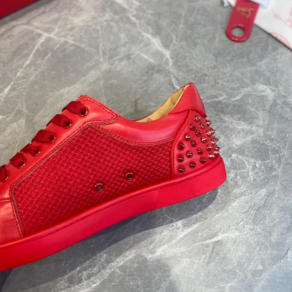 Christian Louboutin Vieira 2 Studded Sneakers Red product view 7