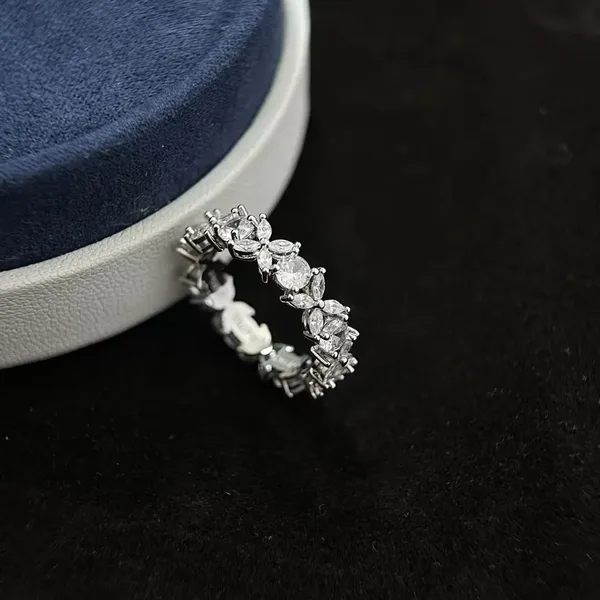 Tiffany  Co. Victoria Flower Pavé-Effect Ring Silver-Tone product photo