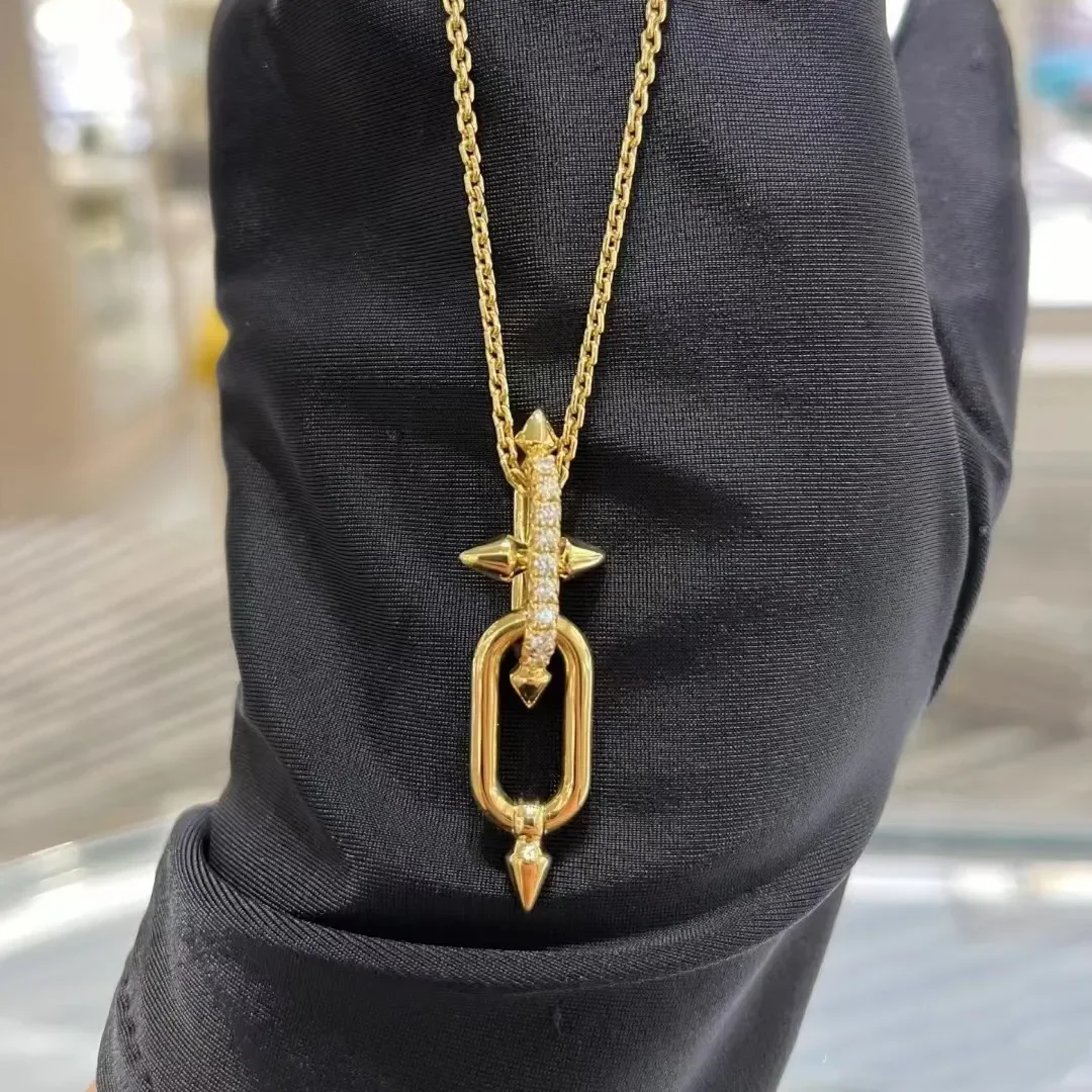 Tiffany  Co. Titan Long Link Pendant Necklace Gold-Tone product view 1