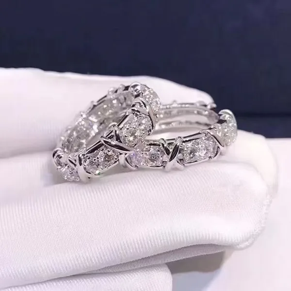 Tiffany  Co. Edge Cross Pavé-Effect Ring Silver-Tone product view 3