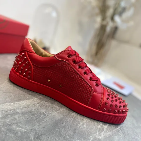 Christian Louboutin Vieira 2 Studded Sneakers Red product view 4