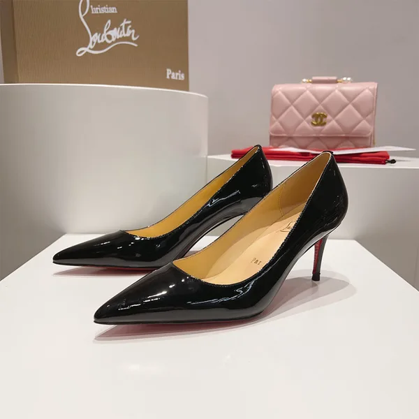 Christian Louboutin Kate 70 Patent Pumps Black product view 2