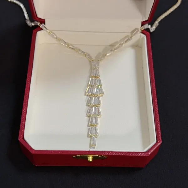 Cartier Gold-Tone Graduated Fringe Bar Necklace product view 2