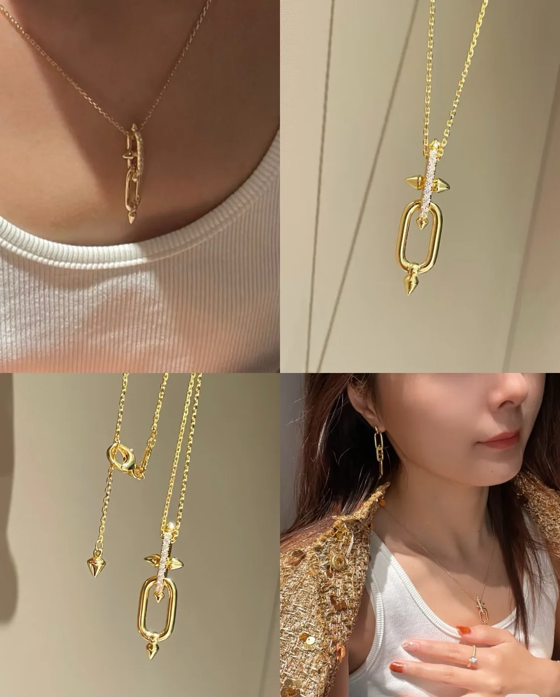 Tiffany  Co. Titan Long Link Pendant Necklace Gold-Tone product view 5