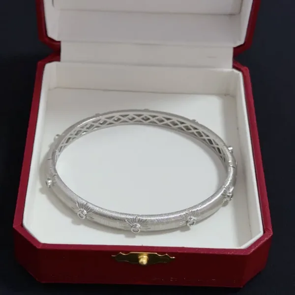 Cartier Silver-Tone Pave-Effect Bangle Bracelet product view 4
