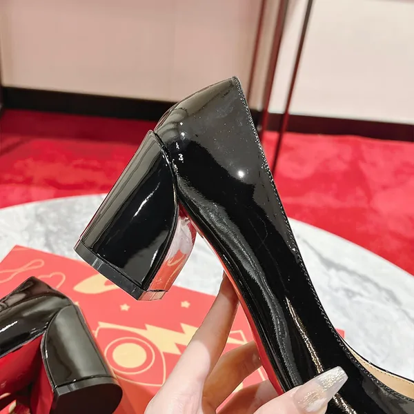 Christian Louboutin Miss Sab 85 Block-Heel Pumps Black product view 7