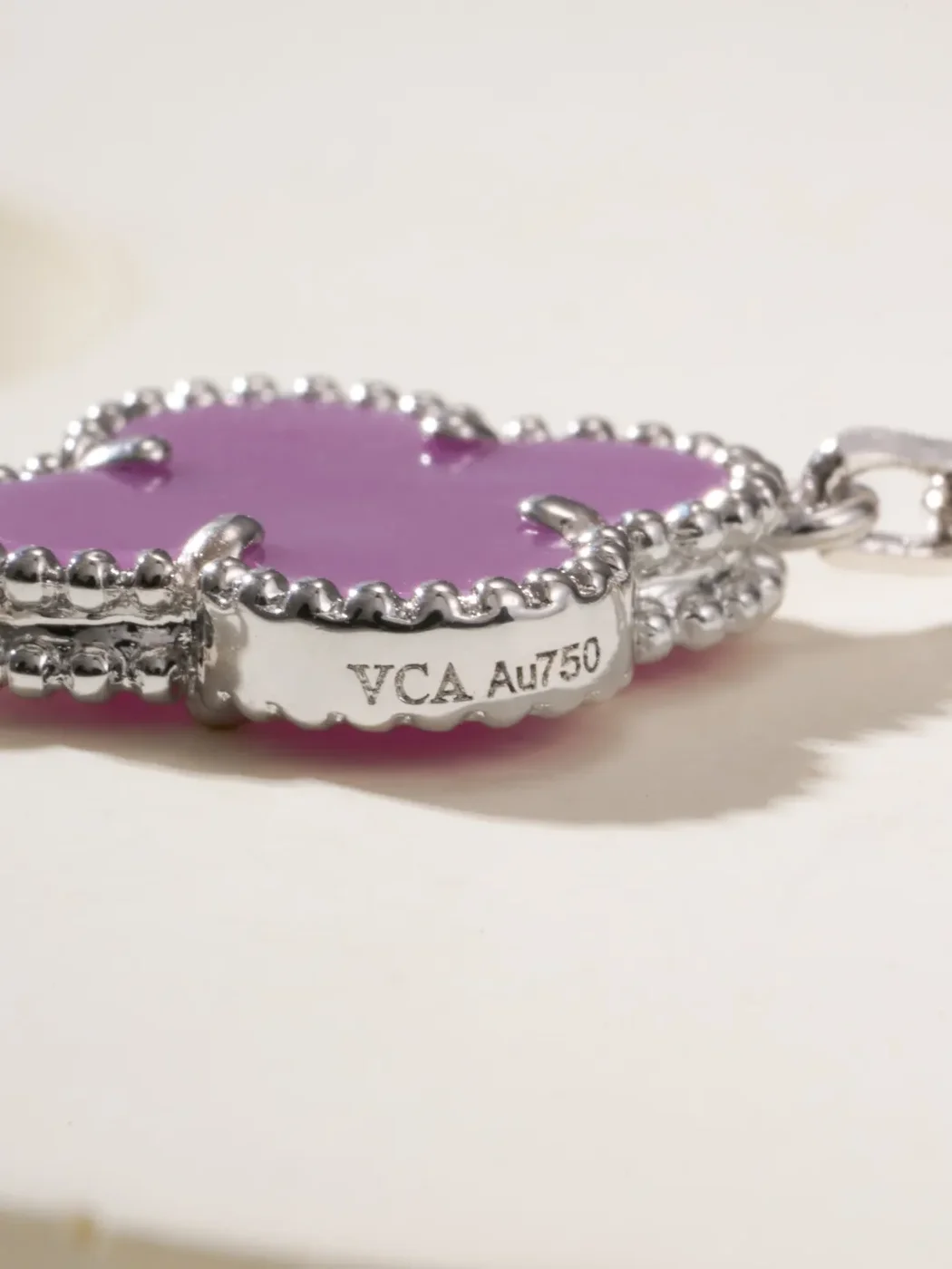 Van Cleef  Arpels Alhambra Purple Five-Clover Silver-Tone Bracelet product view 10