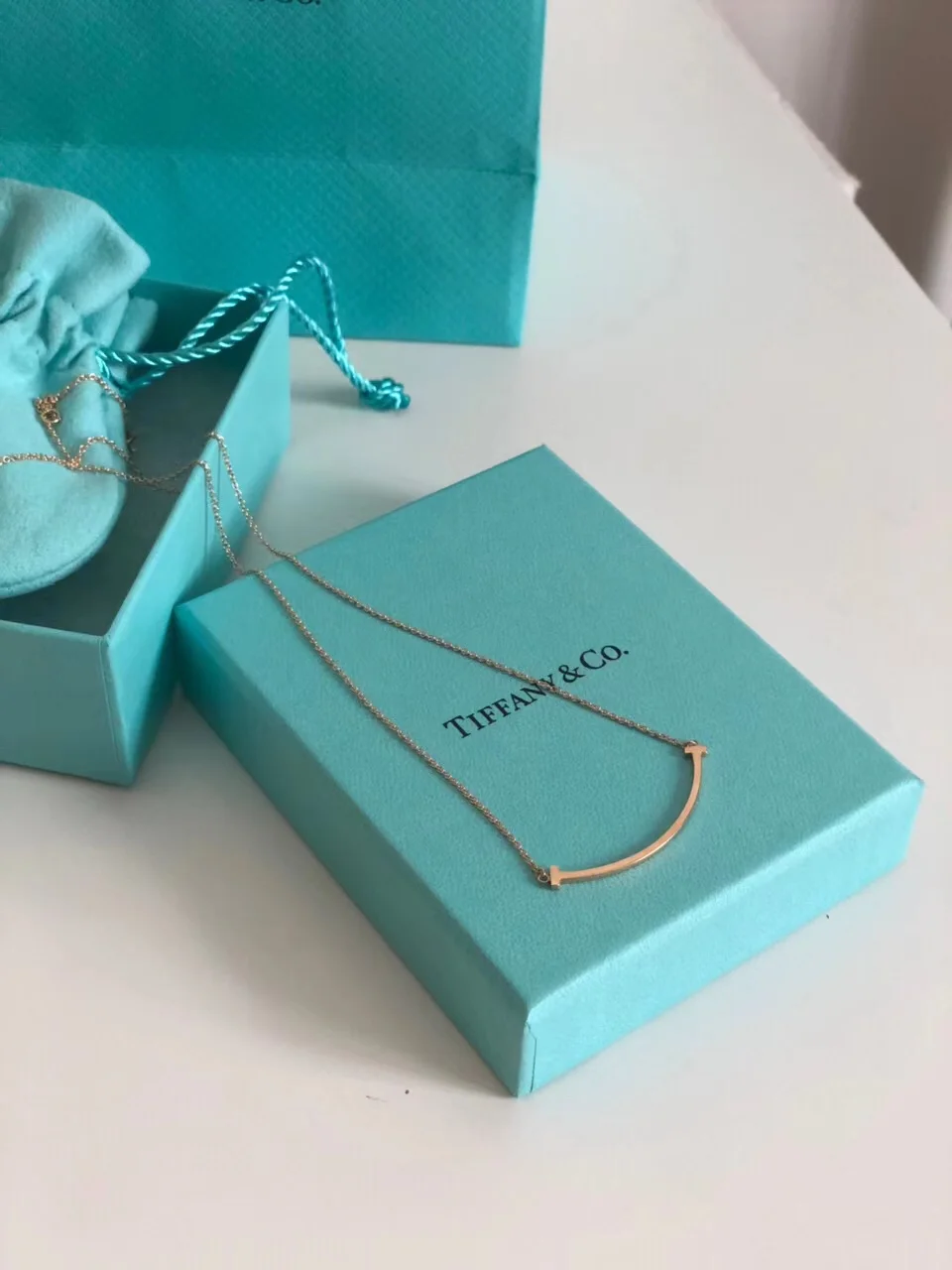 Tiffany  Co. Medium Smooth Smile Necklace Gold-Tone product view 2