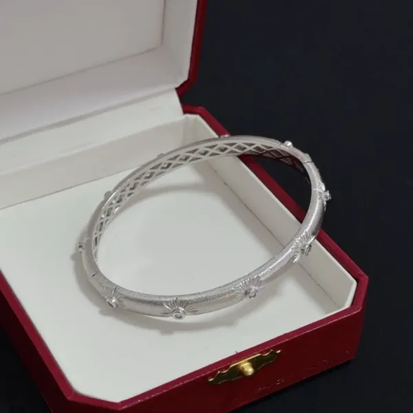 Cartier Silver-Tone Pave-Effect Bangle Bracelet product view 5