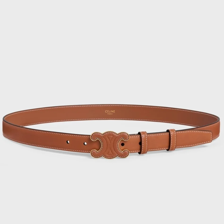 Celine Medium Cuir Triomphe Belt 25MM in Brown Calfskin product view 1