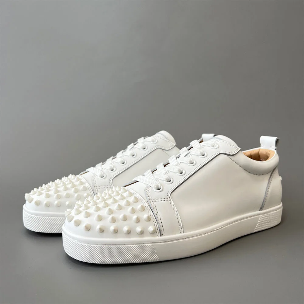 Christian Louboutin Louis Junior Spikes Sneakers White product view 2