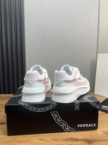 Versace Leather Sneakers White Pink product view 5