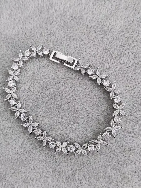 Tiffany  Co. Cluster Tennis Bracelet Silver-Tone product photo