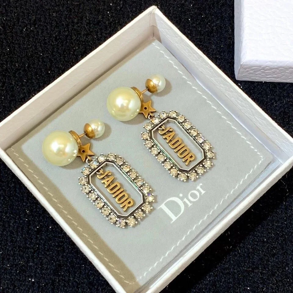 Dior Tribales Earrings In Antique Gold-Tone and Palladium-Finish Metal product view 6