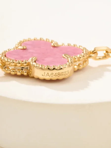 Van Cleef  Arpels Alhambra Pink Five-Clover Gold-Tone Bracelet product view 8